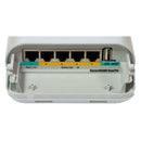 MIKROTIK RBOmniTikUPA-5HnD (OMNITIK 5 POE) Omnidirectional access point in 5GHZ 802.11 A/N, integrated 7.5 DBI antennas, includes 5 Fast Ethernet ports, 4 ports with PoE output 