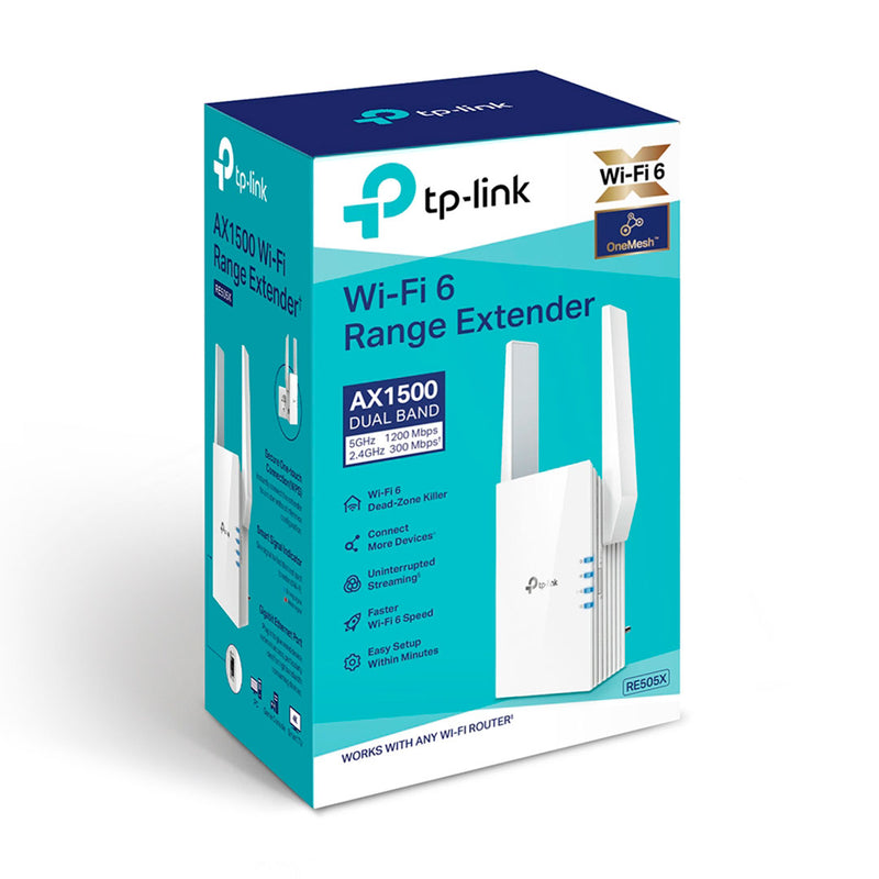 TP-LINK RE505X Repetidor de señal WIFI 6 AX1500. Doble banda