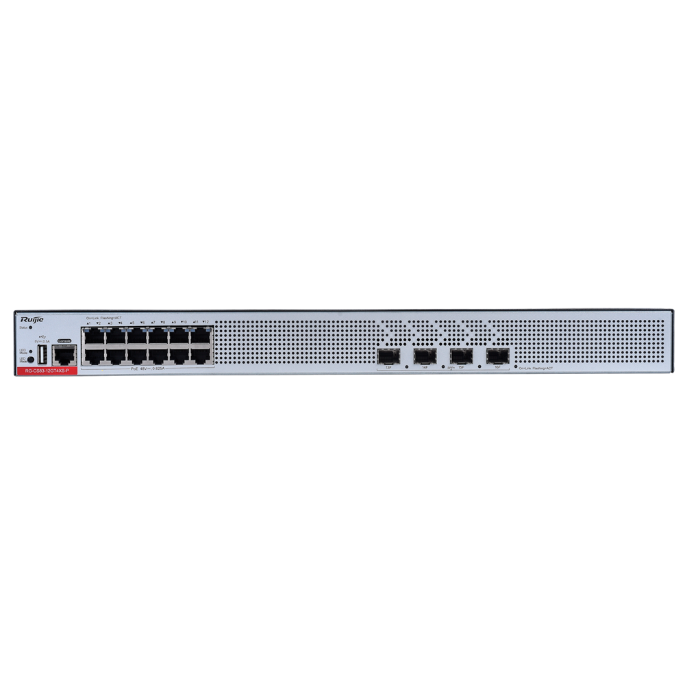 RUIJIE REYEE RG-CS83-12GT4XS-P Switch 12 Puertos Gb PoE+ 4Uplinks 10G SFP+ L3