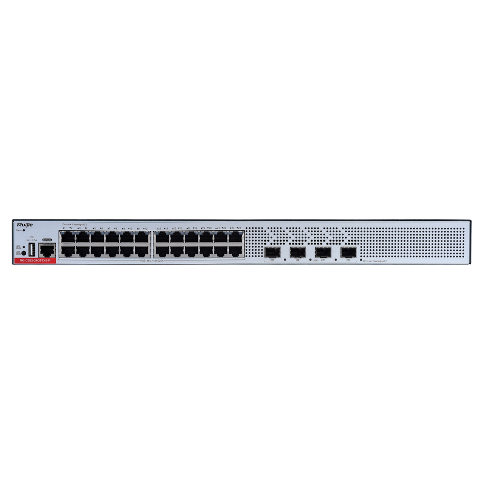 RUIJIE REYEE RG-CS83-24GT4XS Switch 24 Puertos Gb 4Uplinks 10G SFP+ L3