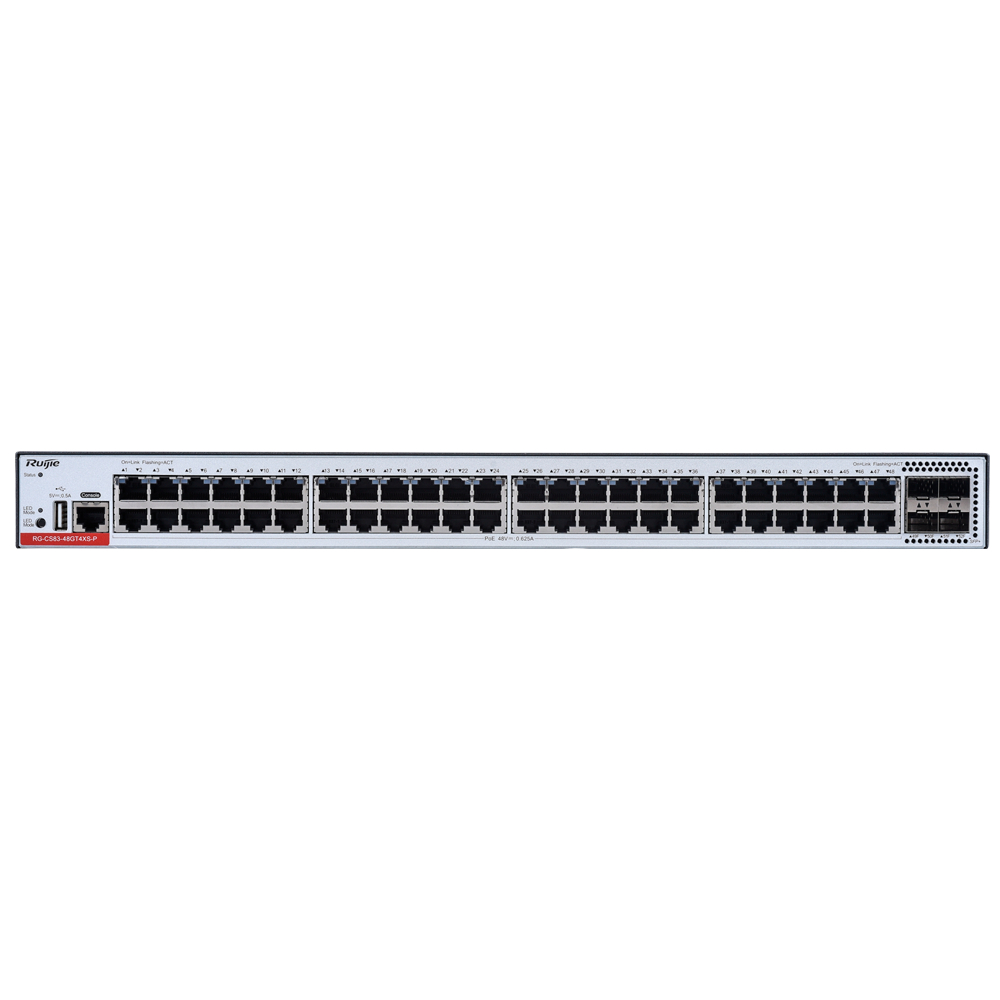 RUIJIE REYEE RG-CS83-48GT4XS-P Switch 48 Puertos Gb PoE+ 4Uplinks 10G L3