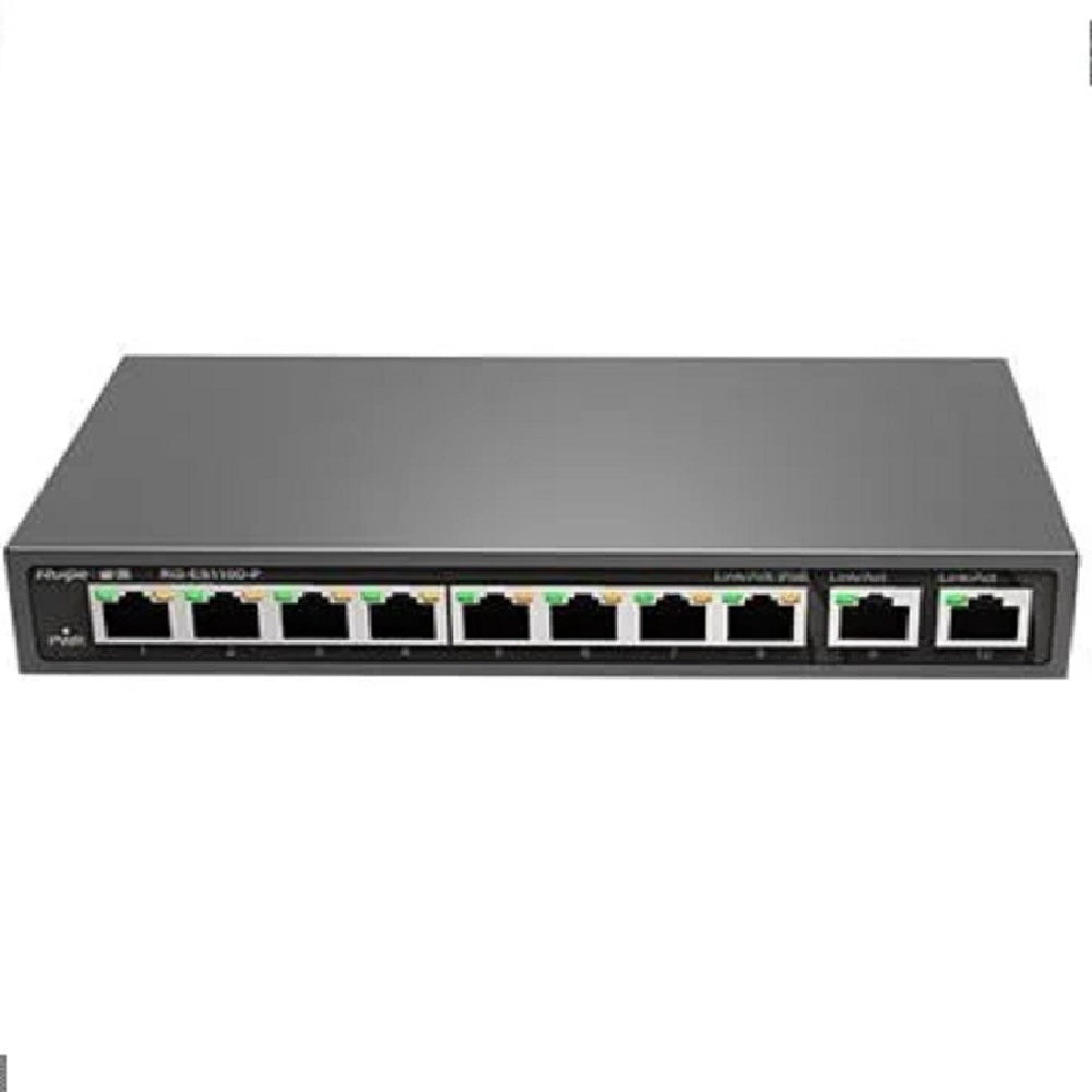 RUIJIE REYEE RG-ES110D-P Switch 8 Puertos PoE 10/100 y 2Uplink Gb L2