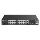RUIJIE REYEE RG-ES220GS-P Switch PoE 16 Puertos Gigabit 2SFP Administrable 250W