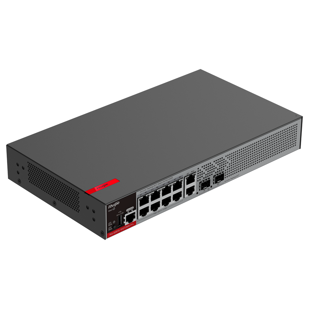 RUIJIE REYEE RG-S2915-10GT2MS-PL Switch PoE+ 10 Puertos Gigabit + 2SFP L2