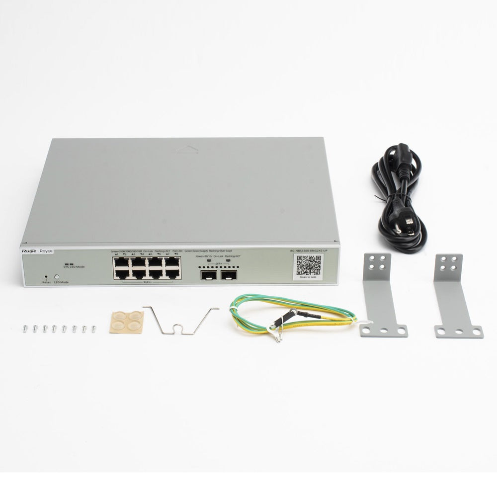 RUIJIE REYEE RG-NBS5300-8MG2XS-UP Switch MultiGigabit 8 Puertos PoE++ 2SFP+ Cloud L3
