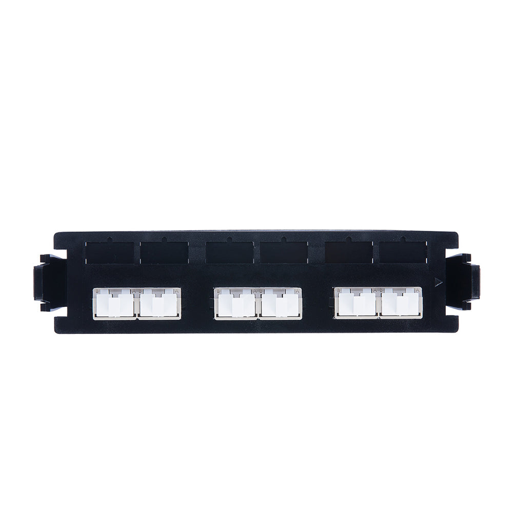 SIEMON RIC-F-LC12-01C Panel FO, 12 Acopladores, LC MM SM, Color Negro