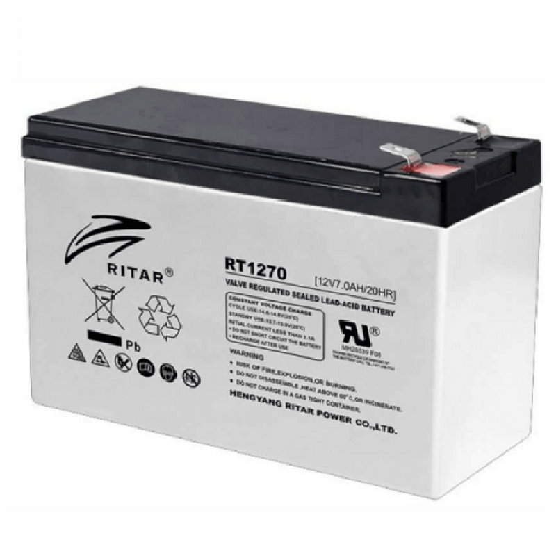 RITAR RT1270 Batería Seca Recargable de 12 Voltios y 7AMP (12V 7AH)