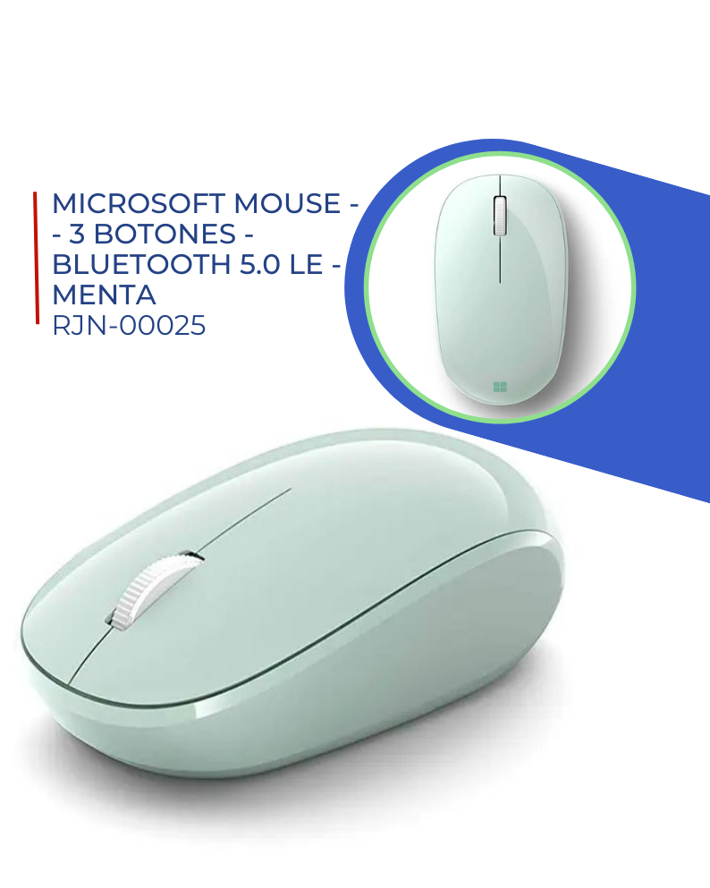MICROSOFT 1929 RJN-00025 Mouse Inalámbrico Bluetooth Menta