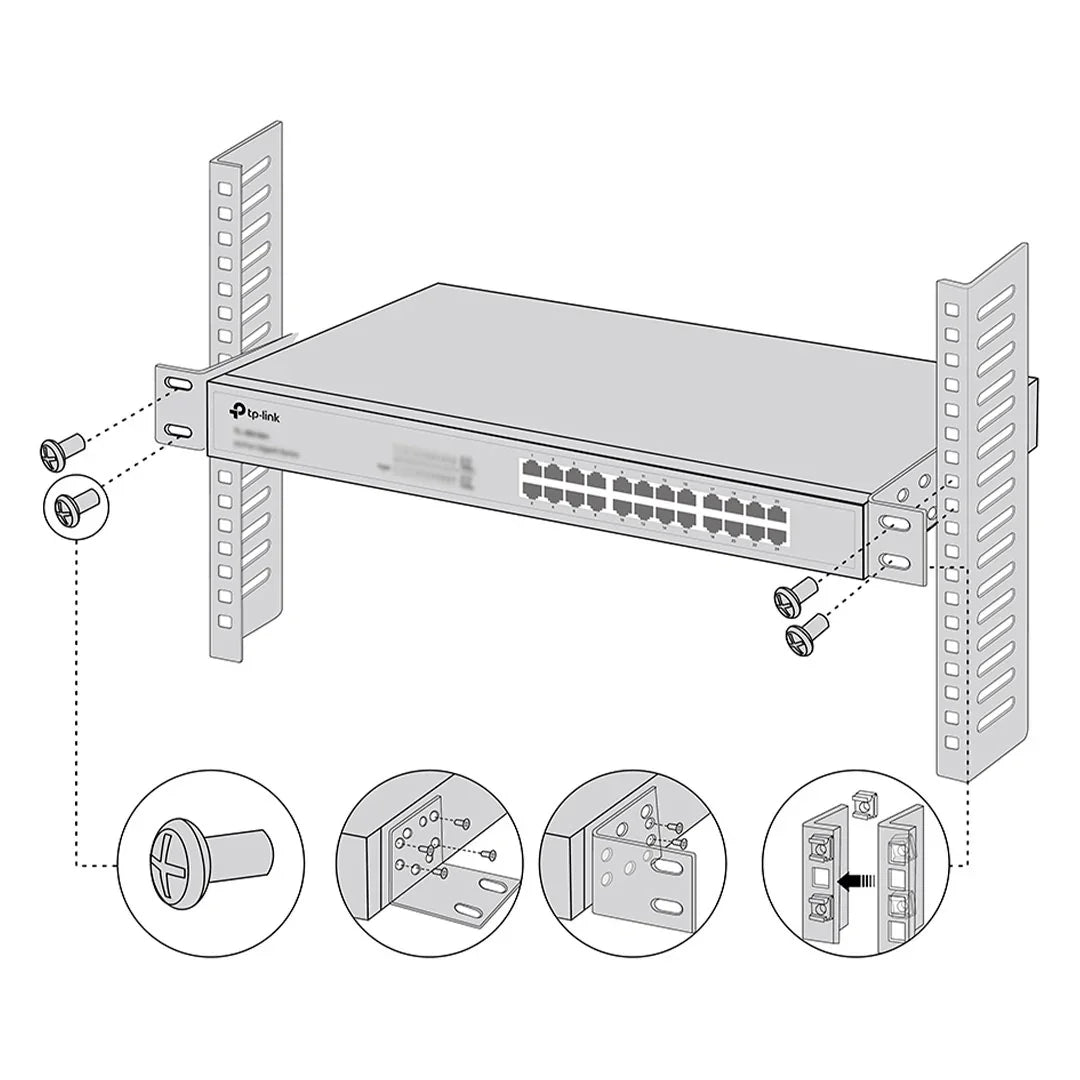 TP-LINK RackMount Kit-13 Kit de Montaje en Rack para Interruptores 13"