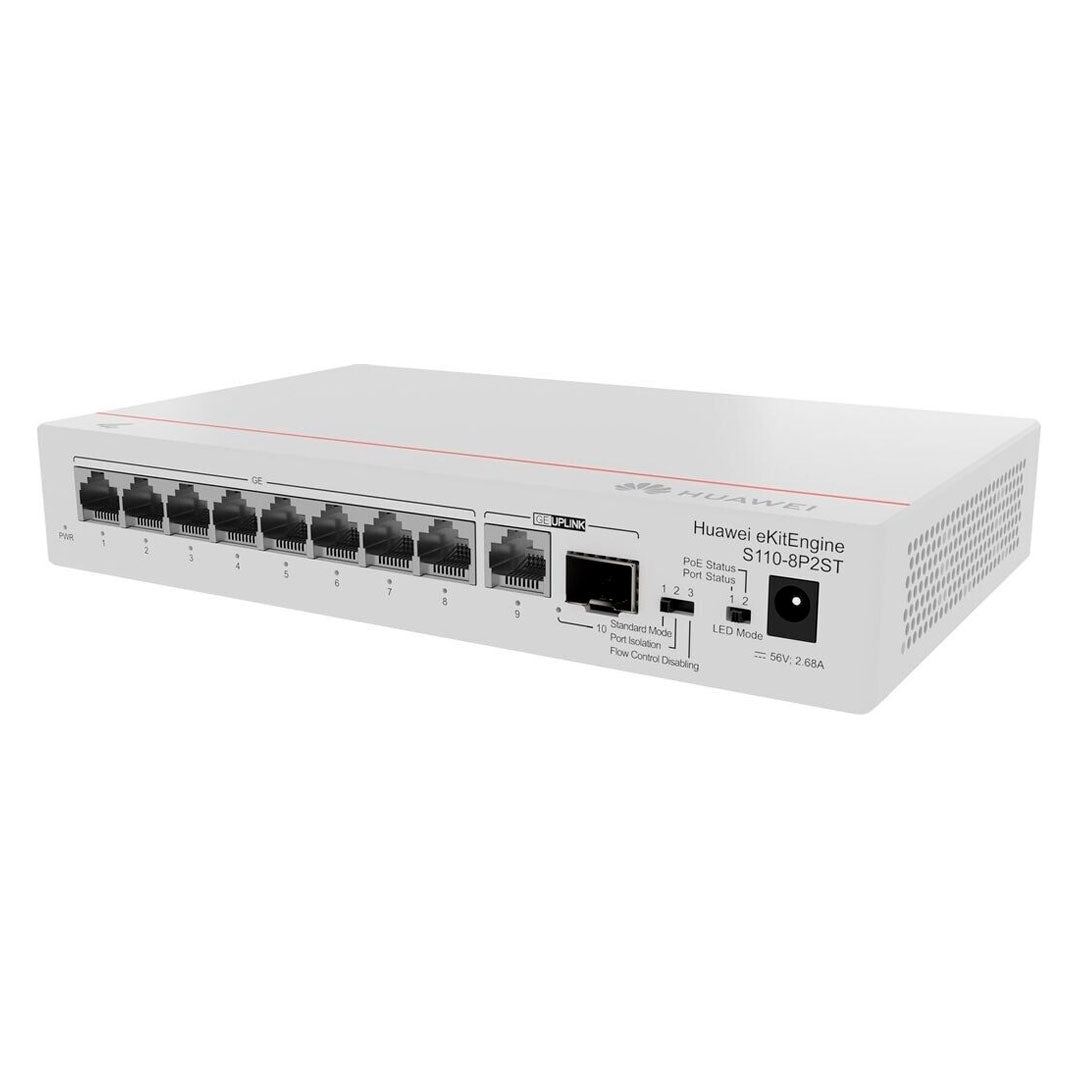 HUAWEI eKIT S110-8P2ST Switch PoE 8 Puertos Gigabit 2SFP 124W