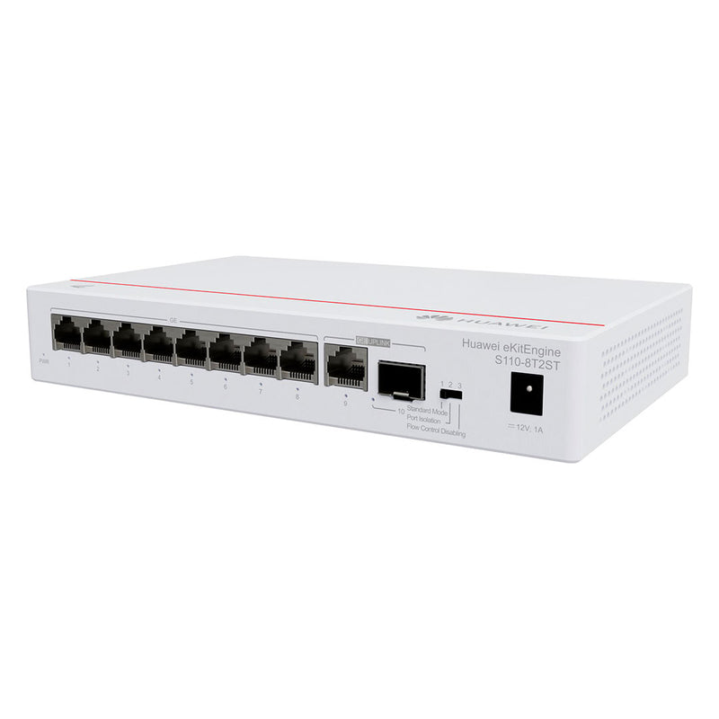 HUAWEI S110-8T2ST Switch 8 Puertos Gigabit + Combo SFP No administrable