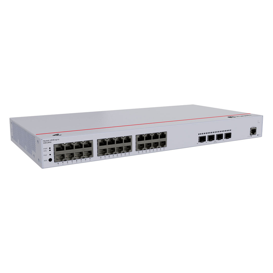 HUAWEI eKIT S220-24P4X Switch PoE 24 Puertos Gigabit 4SFP+ 10GB 400W L2 98012376