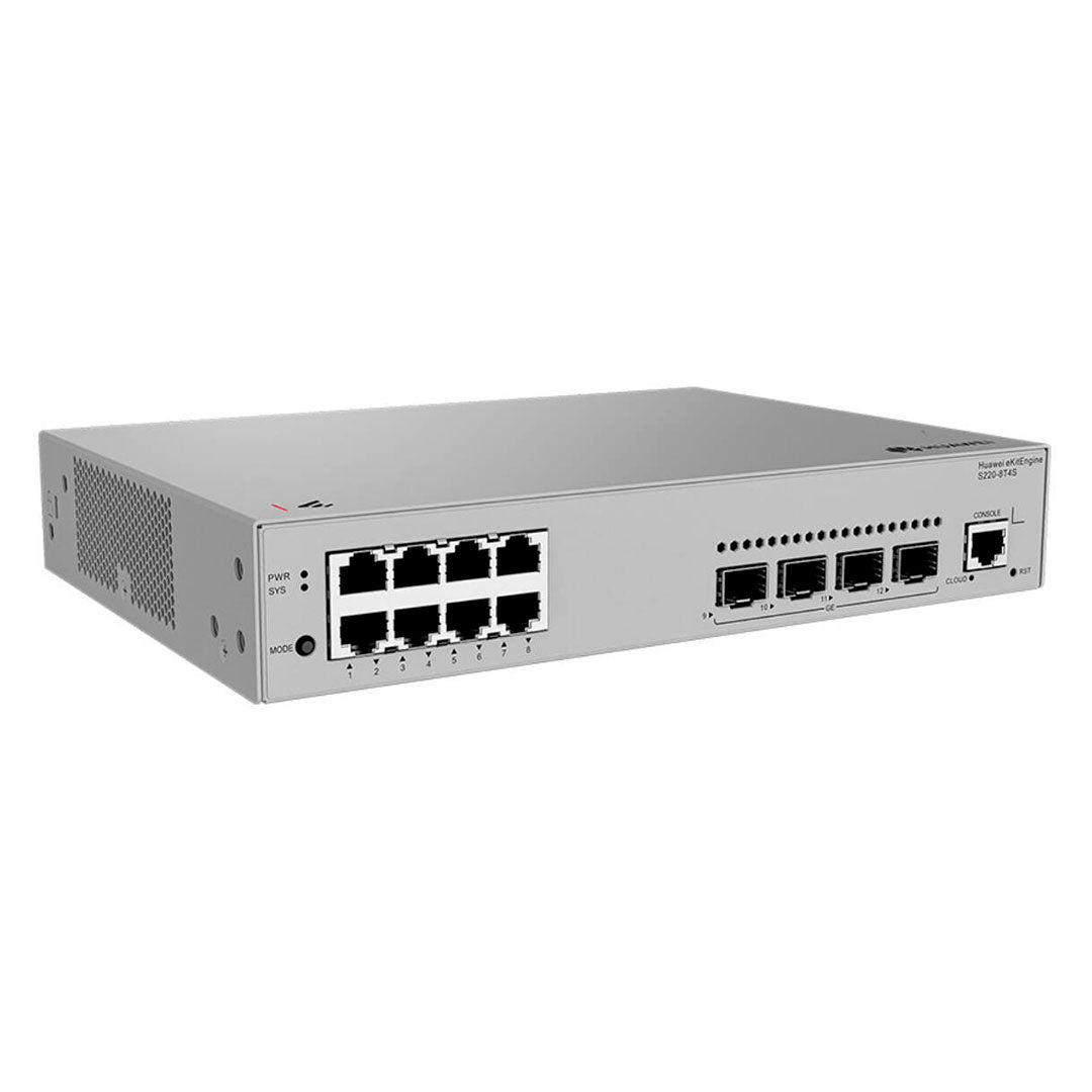 HUAWEI S220-8T4S Switch de Red 8 Puertos Gigabit 4SFP, L2 Administrable 98012551