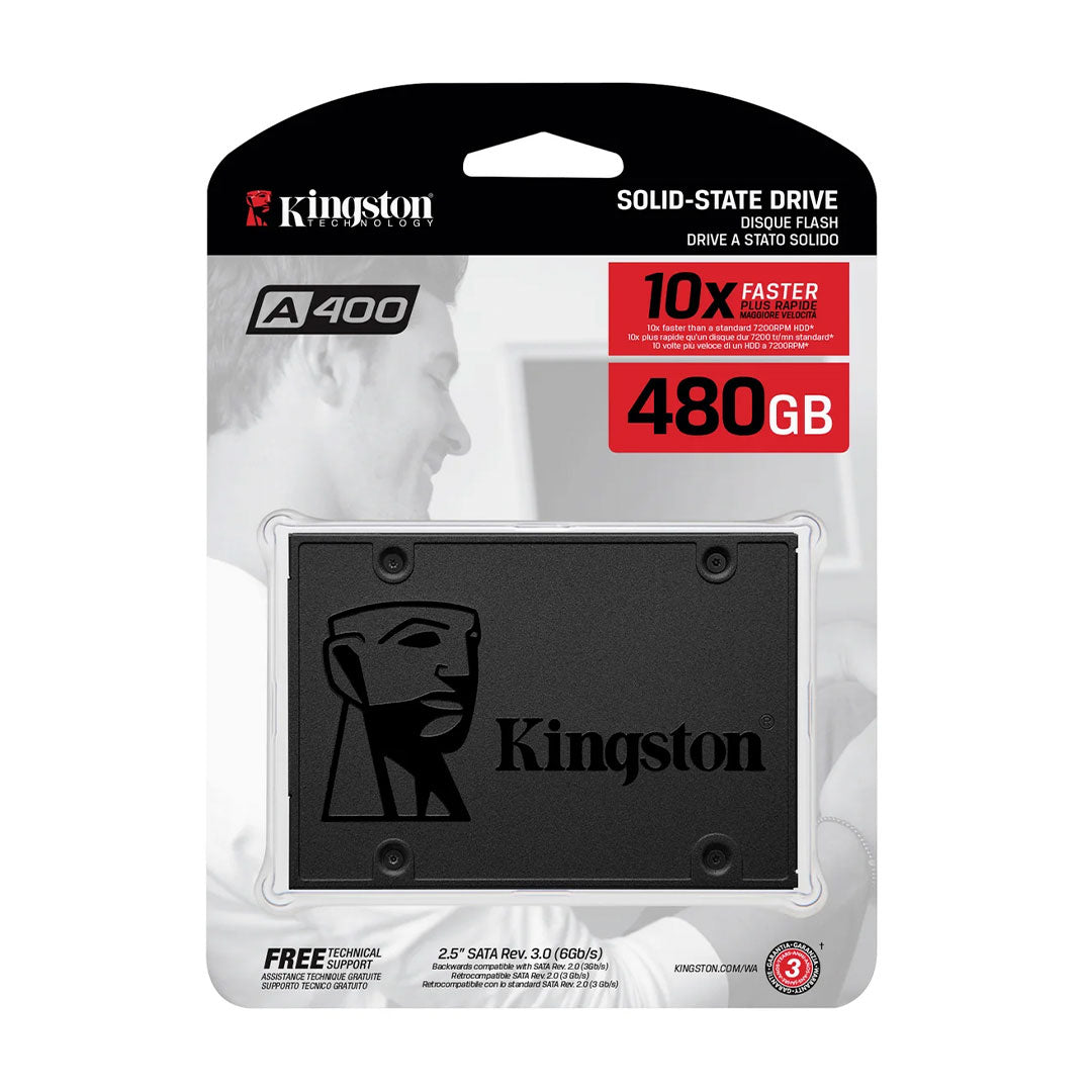 KINGSTON A400 Unidad SSD 480GB SATA 2.5" SA400S37/480G