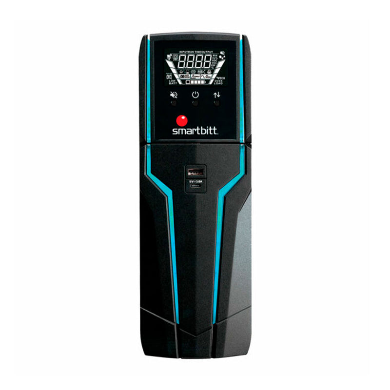 SMARTBITT SBNB1802G UPS interactivo respaldo de energía de 6 tomas para uso gamer 900w 1800va