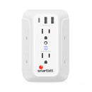 SMARTBITT SBSS-BW6-3U Supresor De Picos 6 Tomas Con 2 Puertos USB