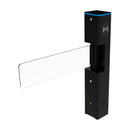 Barreira de pedestres bidirecional de vidro temperado de alto fluxo ZKTECO SBT2000S. Leitor de citações e painel