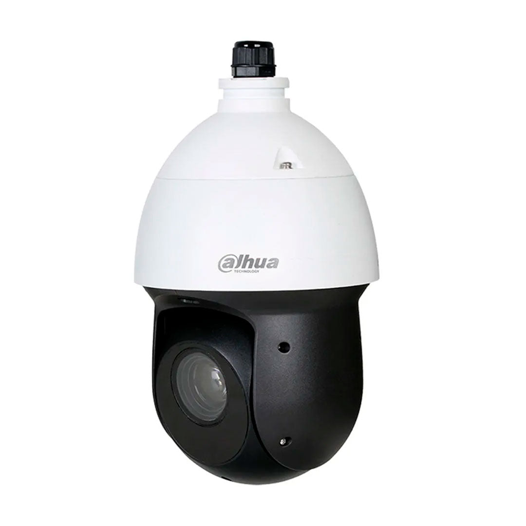 Cámara domo PTZ de videovigilancia, blanco y negro, ideal para seguridad electrónica