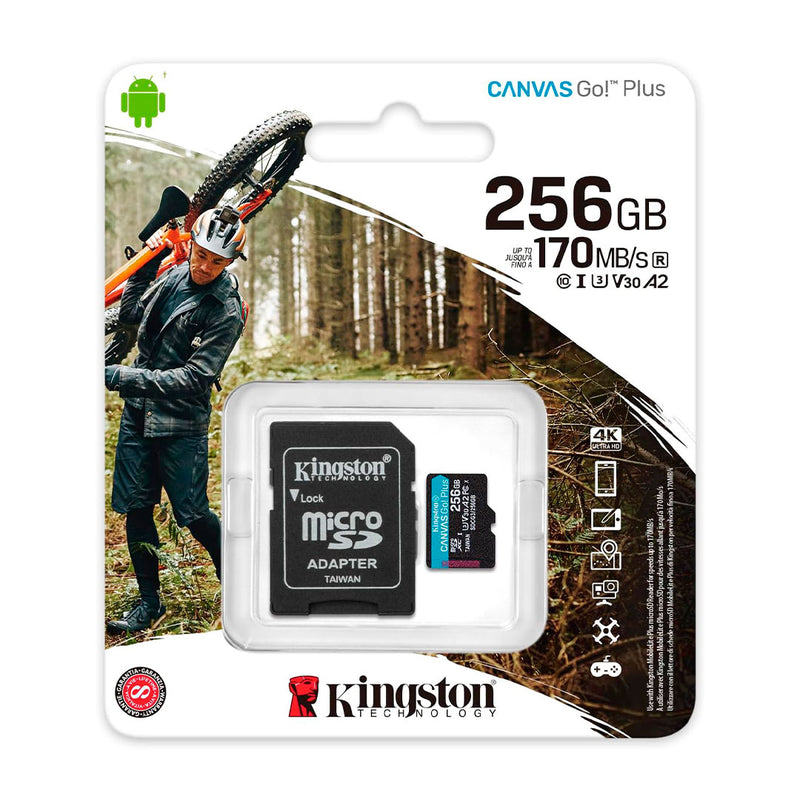 KINGSTON SDCG3/256GB - MEMORIA FLASH MICROSDXC  256GB CANVAS GO! PLUS CON ADAPTADOR SD.