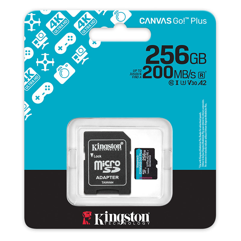 KINGSTON SDCG4/256GB Memoria Flash microSD 256GB Canvas Go! Plus con adaptador SD
