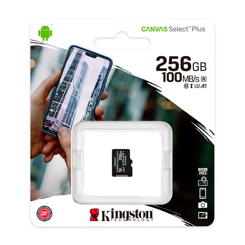 KINGSTON SDCS2/256GBSP Memoria MicroSD Canvas Select Plus 256GB, sin adaptador SD