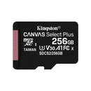 KINGSTON SDCS2/256GB Memoria microSD 256GB Canvas Select C10 con adaptador SD