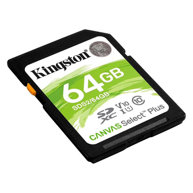 KINGSTON SDS2/64GB - Memoria Card SD Kingston Canvas Select Plus 64 GB UHS-I Speed Class 1 (U1).