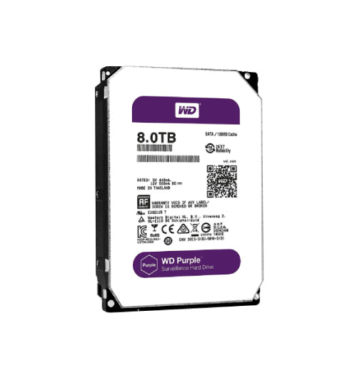 WESTERN DIGITAL WD80PURZ Disco Duro 8TB Purple 3.5" SATA 5400 RPM para Videovigilancia