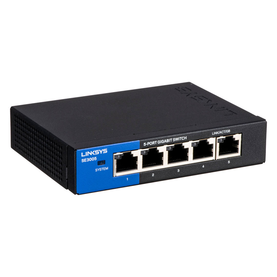 LINKSYS SE3005 Switch Ethernet Gigabit de 5 Puertos 10/100/1000 Mbps