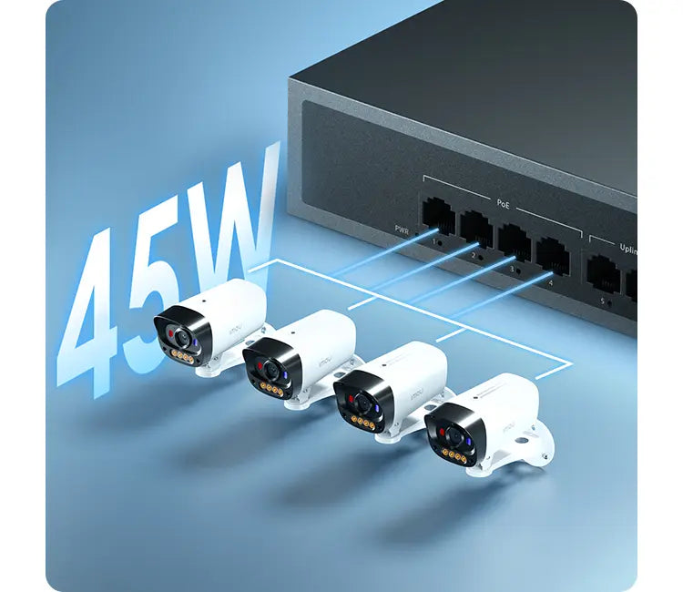 IMOU SF106P Switch 6 Puertos Gigabit 4P PoE 2P Uplink 45W