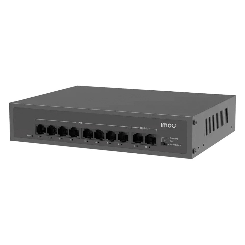 IMOU SF110P Switch 10 Puertos Gigabit 8P PoE 2 Uplink 65W