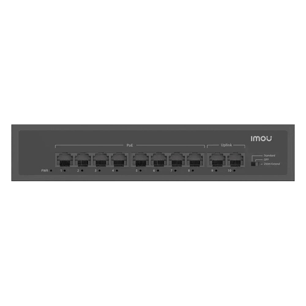 IMOU SF110P Switch 10 Puertos Gigabit 8P PoE 2 Uplink 65W