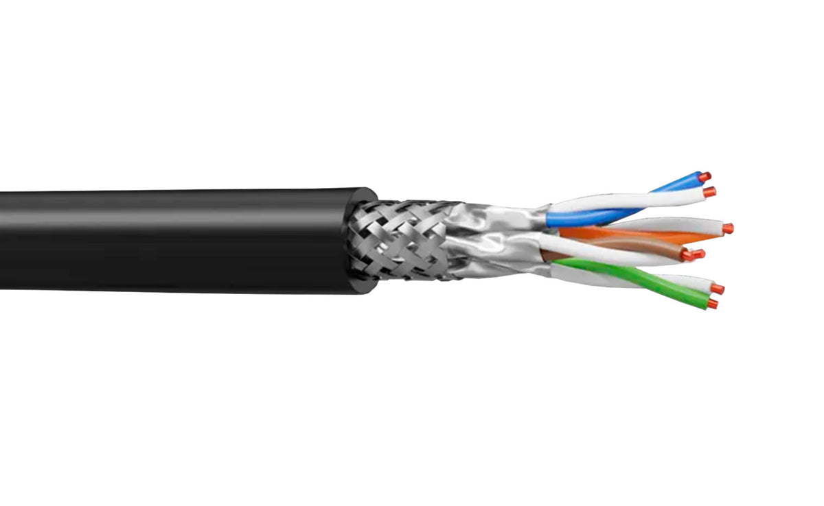 MMC SF5004SHA26IOB Cable de Red Blindado S/FTP Cat6A 26AWG Cobre LSZH para Exteriores 305m