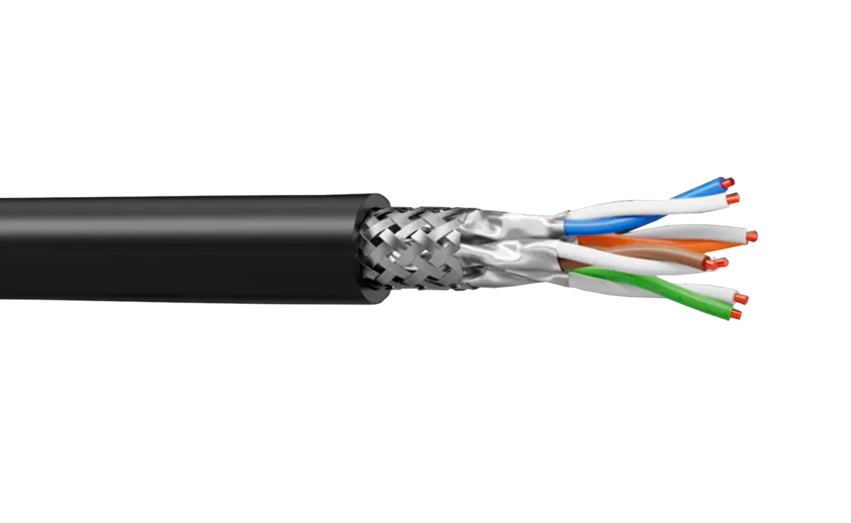 MMC SF5004SHA26IOB Cable de Red Blindado S/FTP Cat6A 26AWG Cobre LSZH para Exteriores 305m