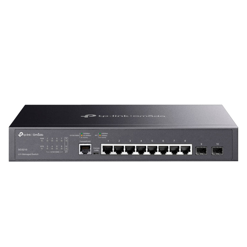 TP-LINK SG3210 Switch Omada 8 Puertos Gigabit y 2SFP L2+