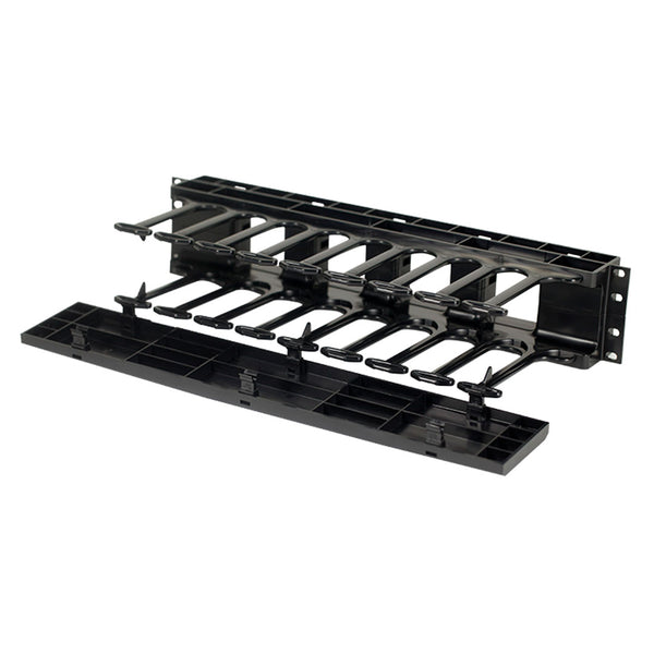 LEGRAND SHMC2RU Pasacables horizontal un solo lado 2 unidades de rack negro