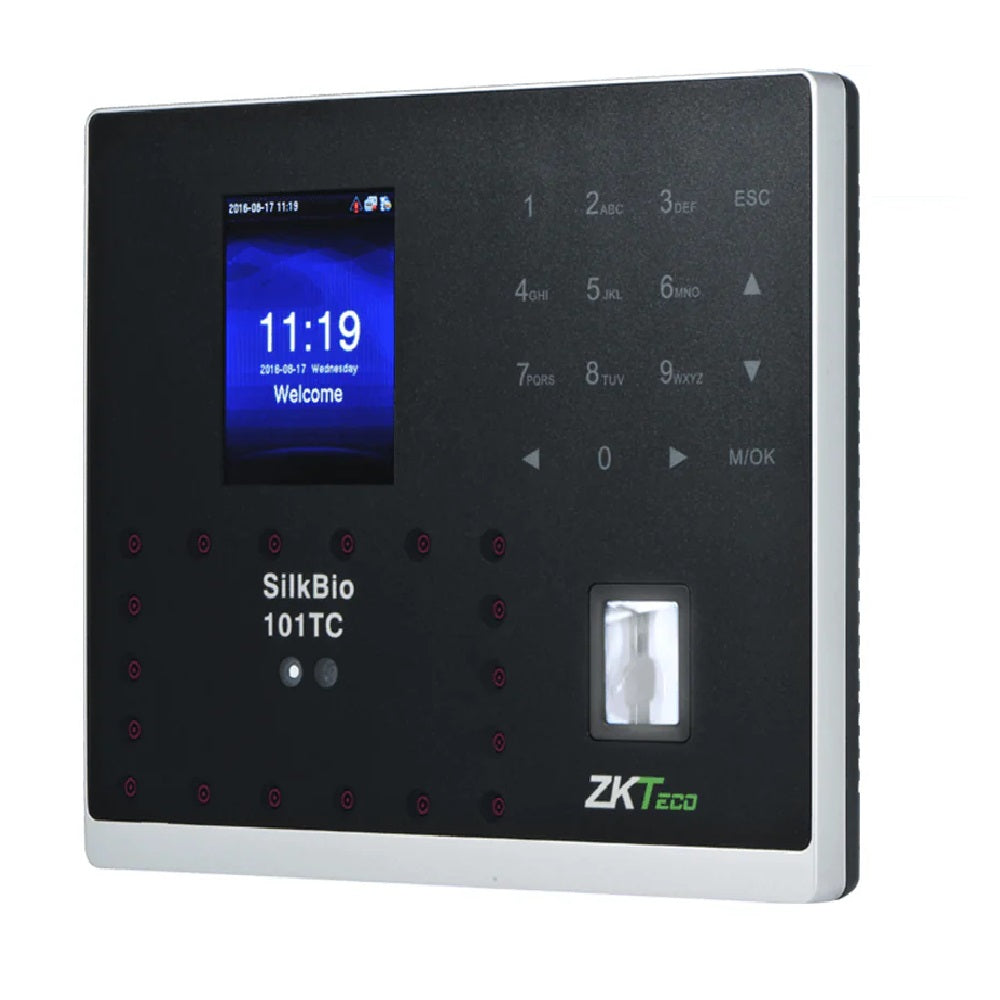 ZKTECO SilkBio-101TC/ID Control de Asistencia y Acceso con Lector de Huella, Rostro y Tarjeta
