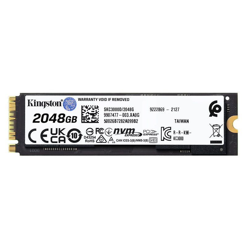 KINGSTON SKC3000D/2048G - DISCO SOLIDO KC3000, 2048GB M.2 2280 PCIe Gen 4.0 NVMe