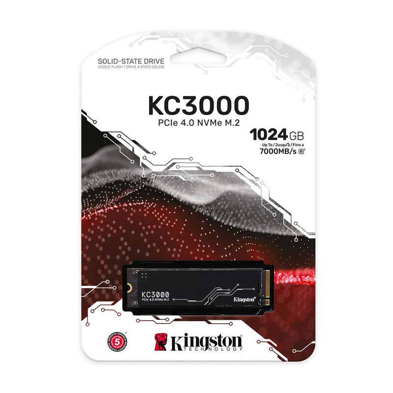 KINGSTON SKC3000S/1024G - DISCO SOLIDO KINGSTON KC3000, 1024GB, M.2 2280 PCIE GEN 4.0 NVME