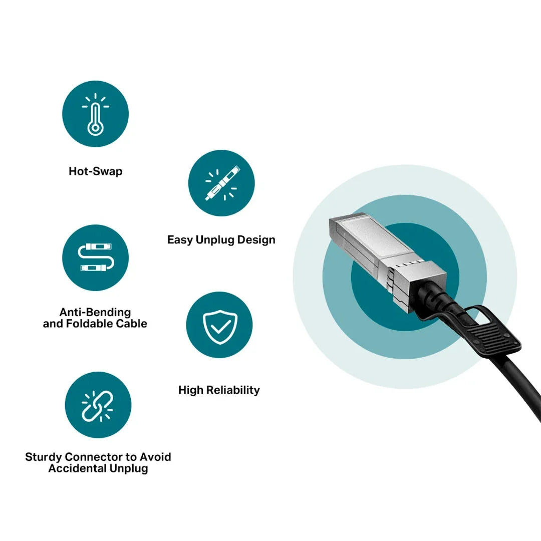 TP-LINK SM5220-3M Cable Conexión Directa Omada SFP 10G 3mts