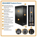 TRIPP-LITE SR42UBDP Gabinete, Premium, Profundo, SmartRack, de 42U, con puertas, y paneles laterales