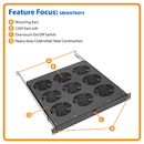 TRIPP-LITE SRFANTRAY9 Bandeja, de Ventilador, para Racks, 19pulgadas, 1U