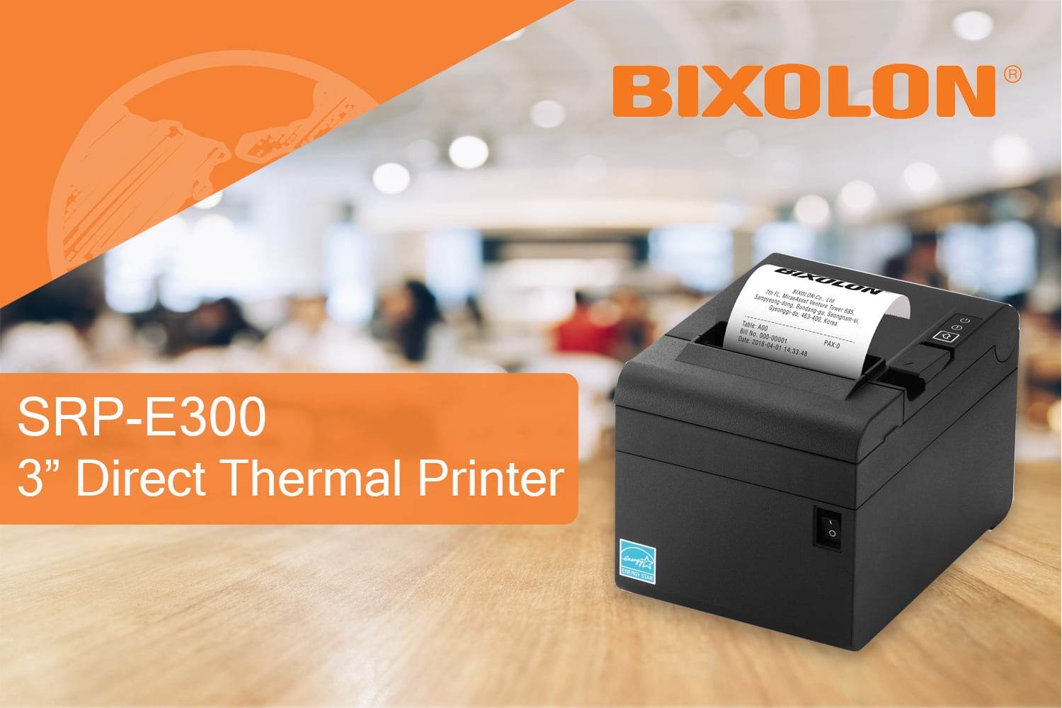 BIXOLON SRP-E300, Impresora Térmica Ticketera 220mm/s Cortador automático USB/Serial/Ethernet
