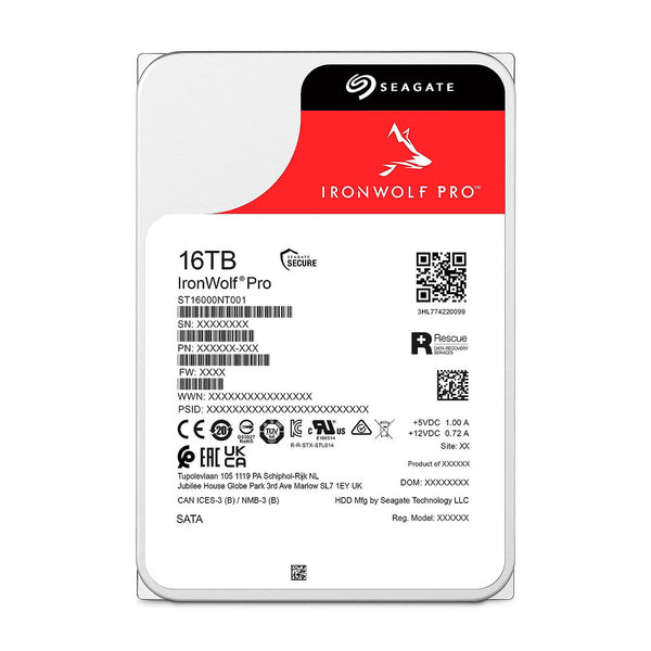 SEAGATE IronWolf Disco Duro NAS 3.5 16TB 7200RPM 256MB SATA