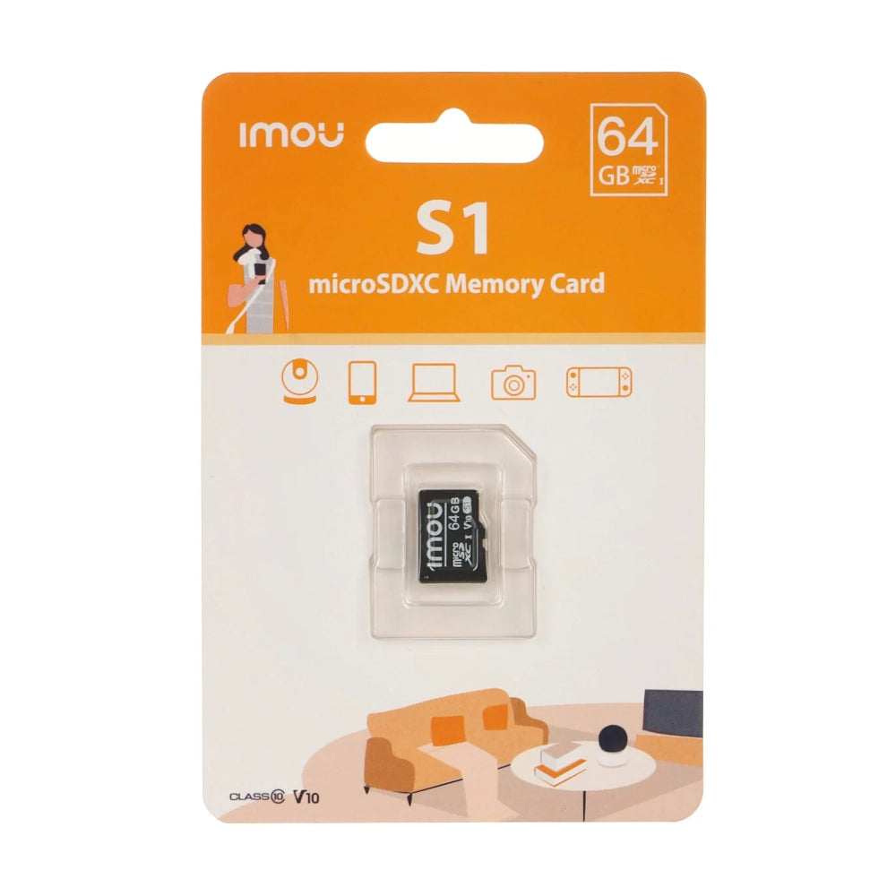 IMOU ST2-64-S1 Memoria MicroSD 64GB Para Cámara de Seguridad 24/7