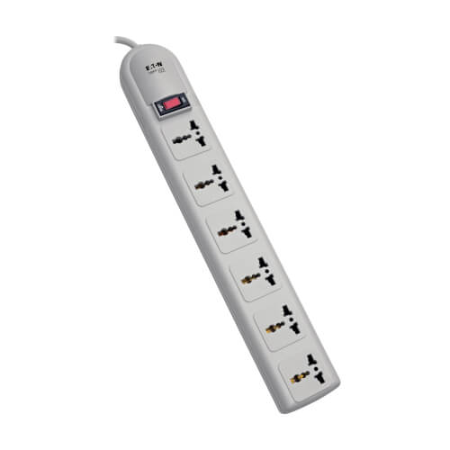 TRIPP-LITE SUPER6OMNID Protector, contra, sobretensiones, 6 tomacorrientes, universales, de 230V
