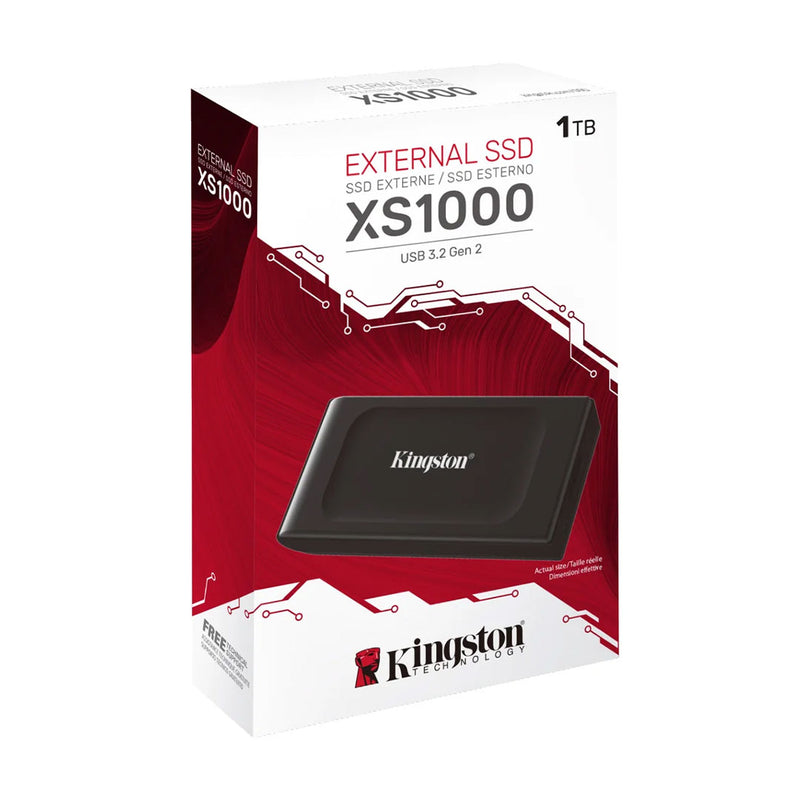 KINGSTON SXS1000/1000G, Unidad en estado sólido, Disco solido externo Kingston XS1000, 1TB, USB 3.2 Gen 2 Tipo-C