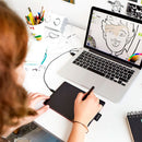 Mesa digitalizadora WACOM ID002WAC41 CTL-472 pequena. Lápis eletromagnético, controle e precisão