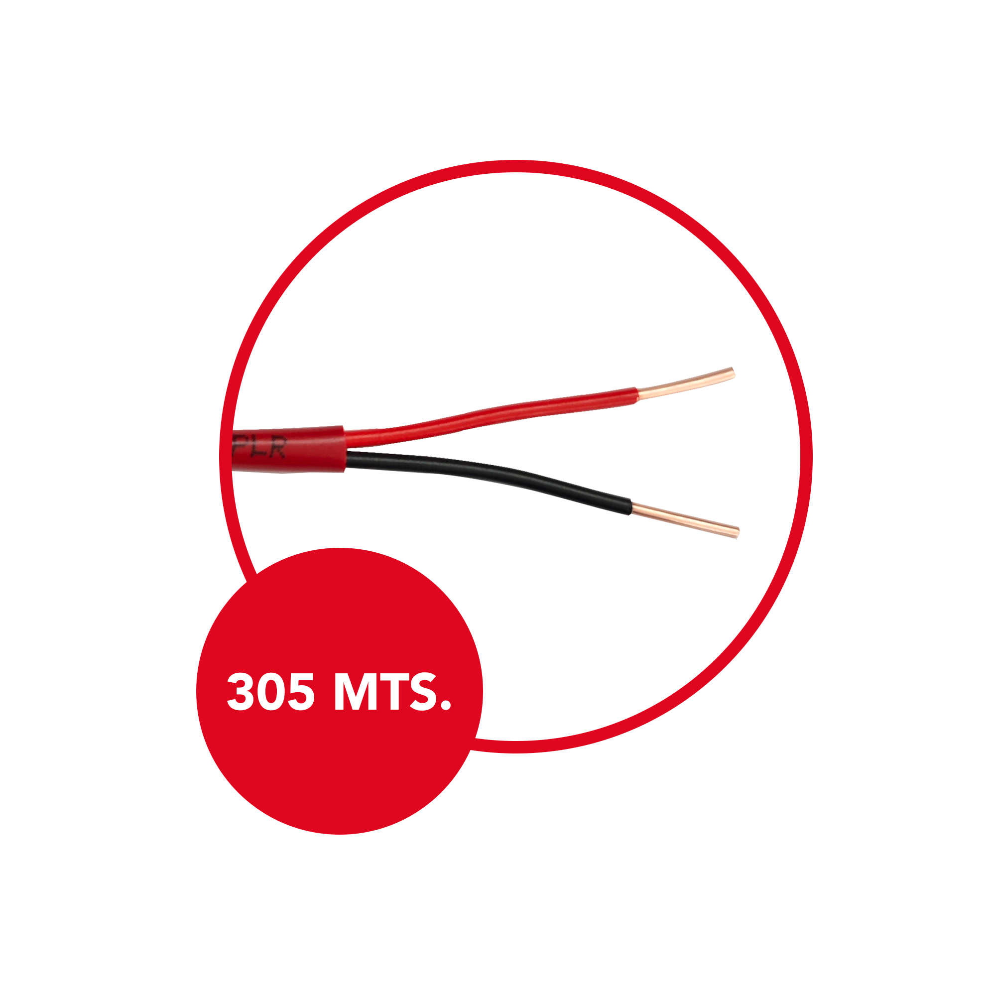 DIMAX T012 Cable de Alarma Contra Incendio 2x16 PVC UL 305m