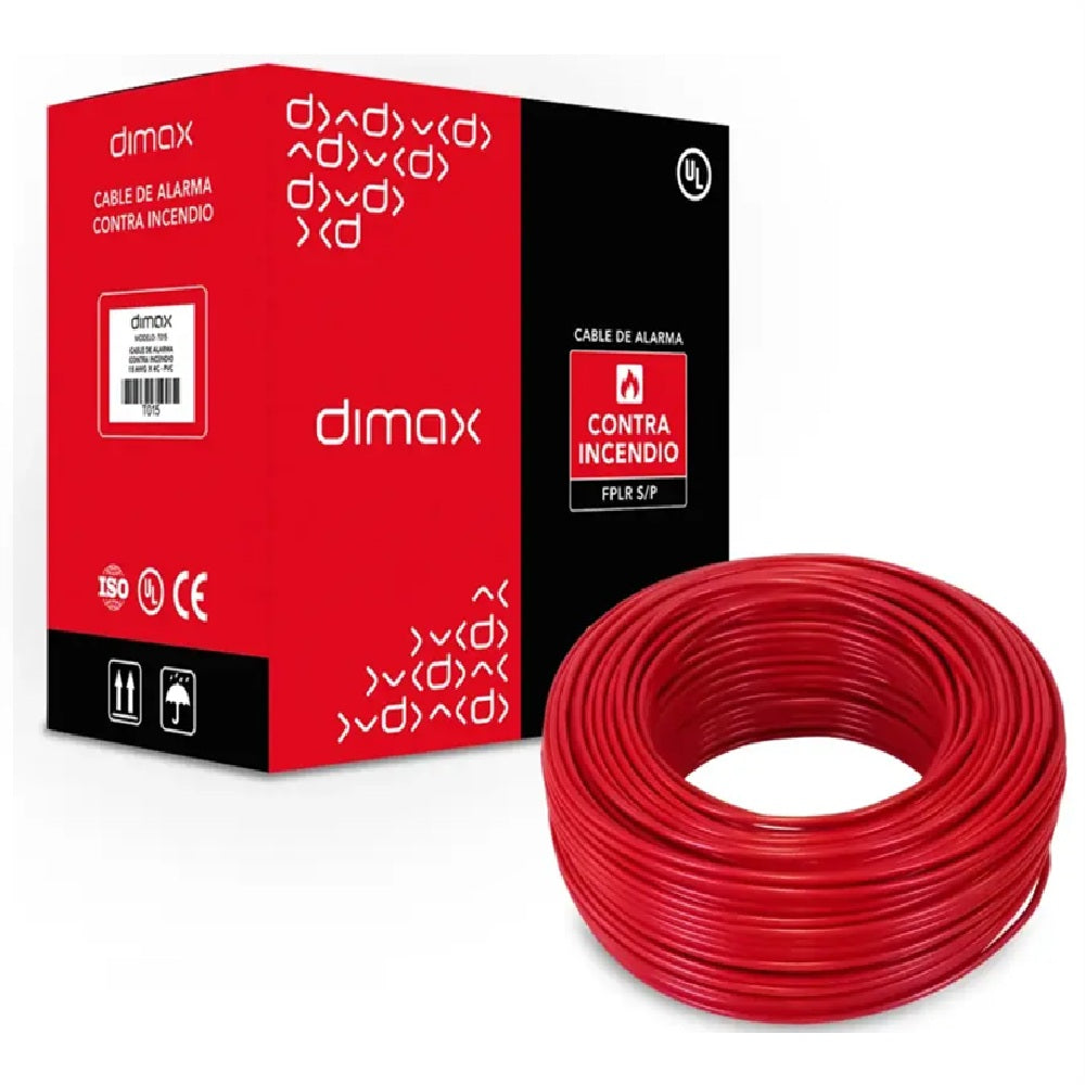 DIMAX T015 Cable Sólido FPLR 4X18 sin Blindaje UL 305m